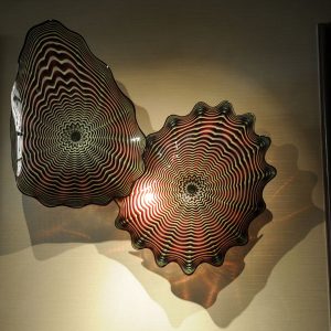 Robert Kaindl Wall Seashapes Art Glass Sconces at Beverly Hills California Hotel