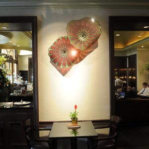 Robert Kaindl Wall Seashapes Art Glass Sconces at Beverly Hills California Hotel